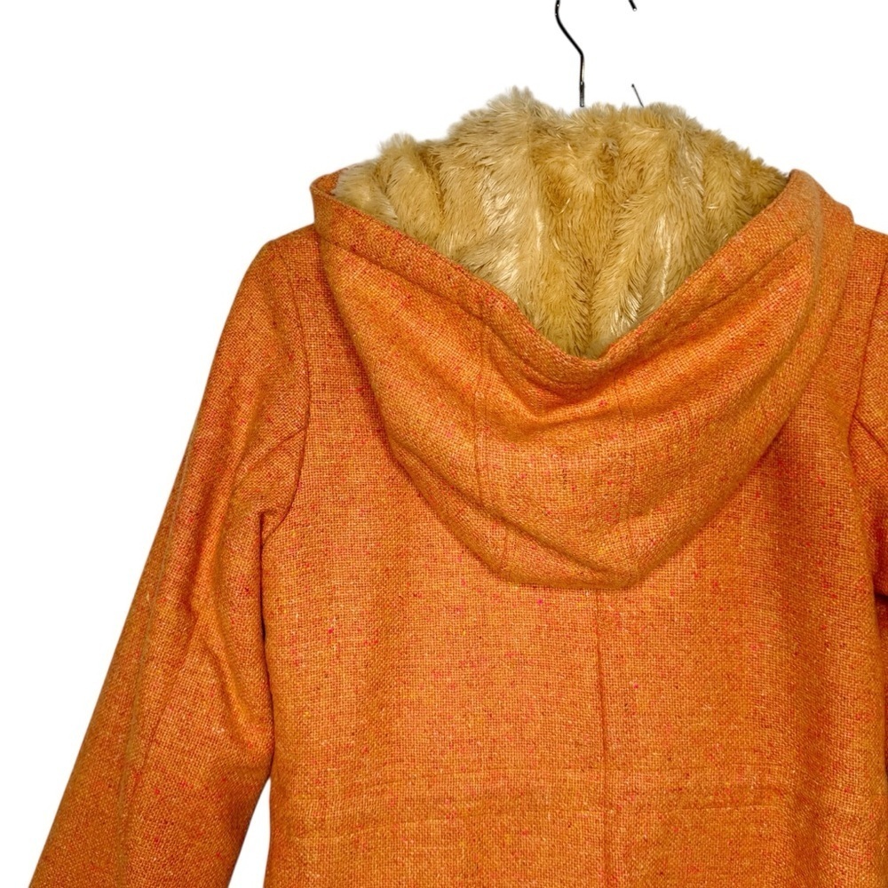 Tasi Malibu Aztec Southwestern Wool Faux Fur Lined Women’s Hooded Coat Sz S - Picture 12 of 14